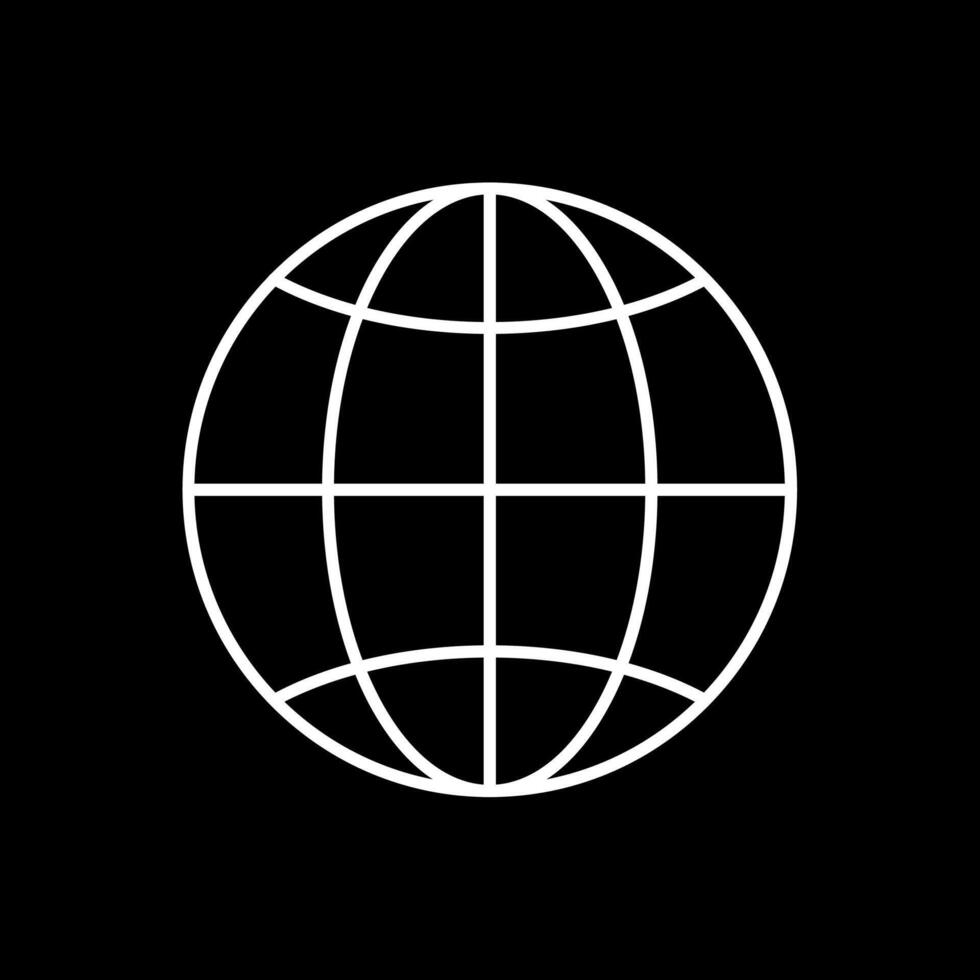 Worldwide Line Inverted Icon vector