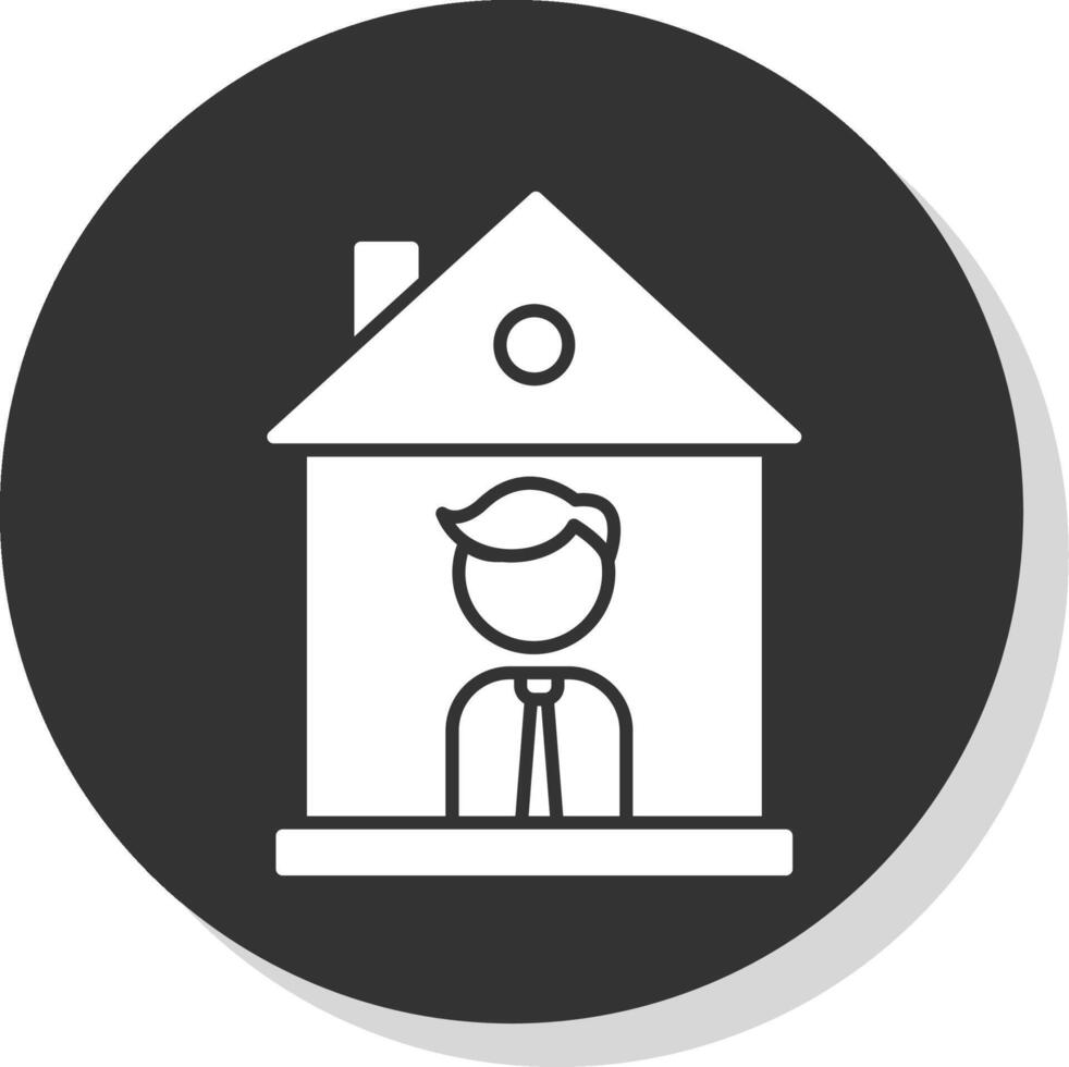 Seller Glyph Grey Circle Icon vector