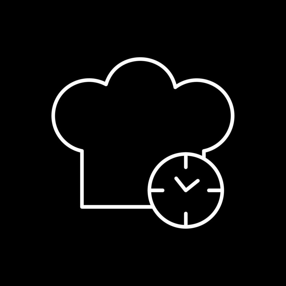 Kitchen Timer Line Inverted Icon vector