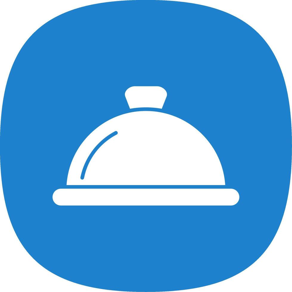 Dishes Glyph Curve Icon vector