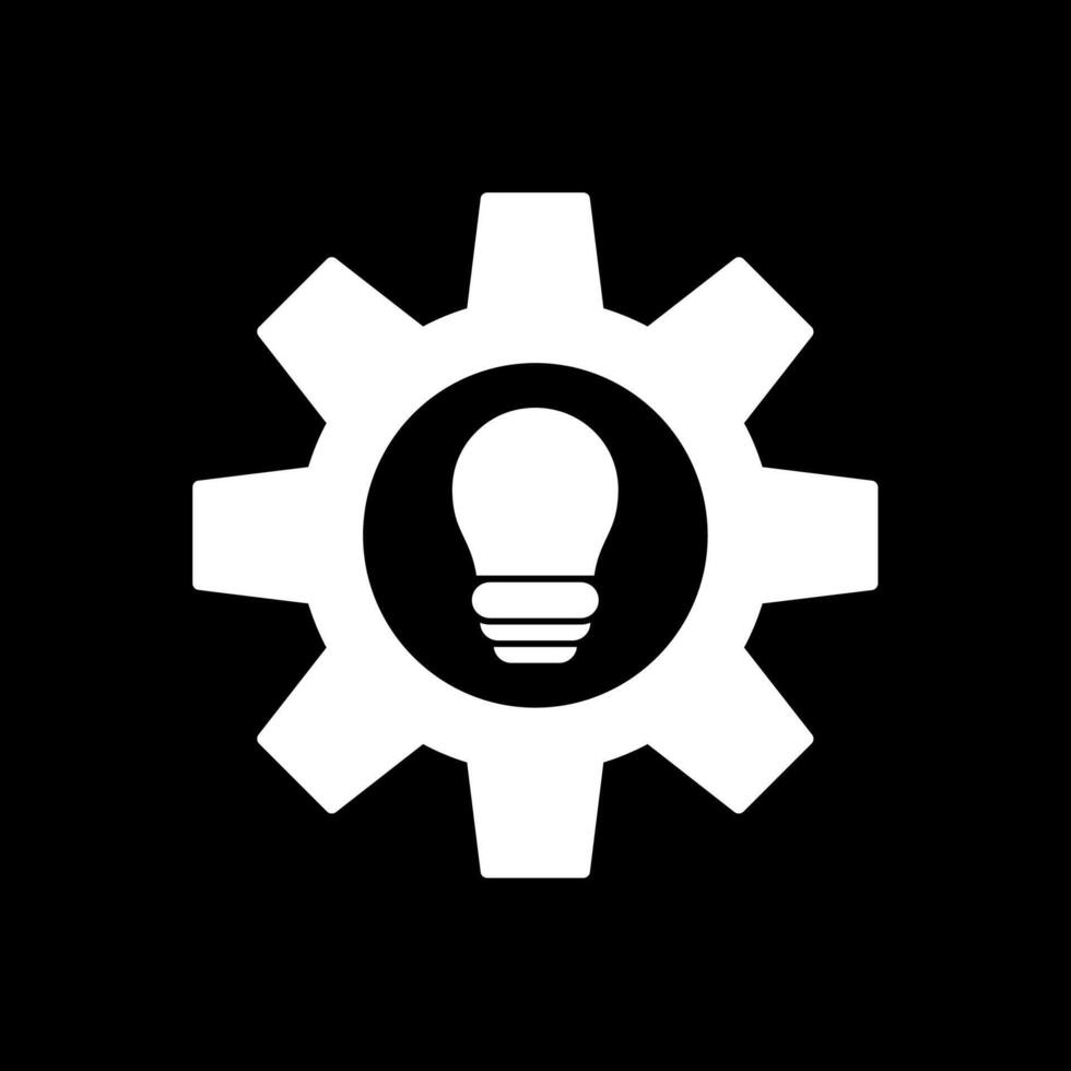 Idea Glyph Inverted Icon vector