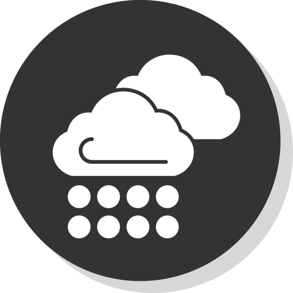 Cloud Glyph Grey Circle Icon vector