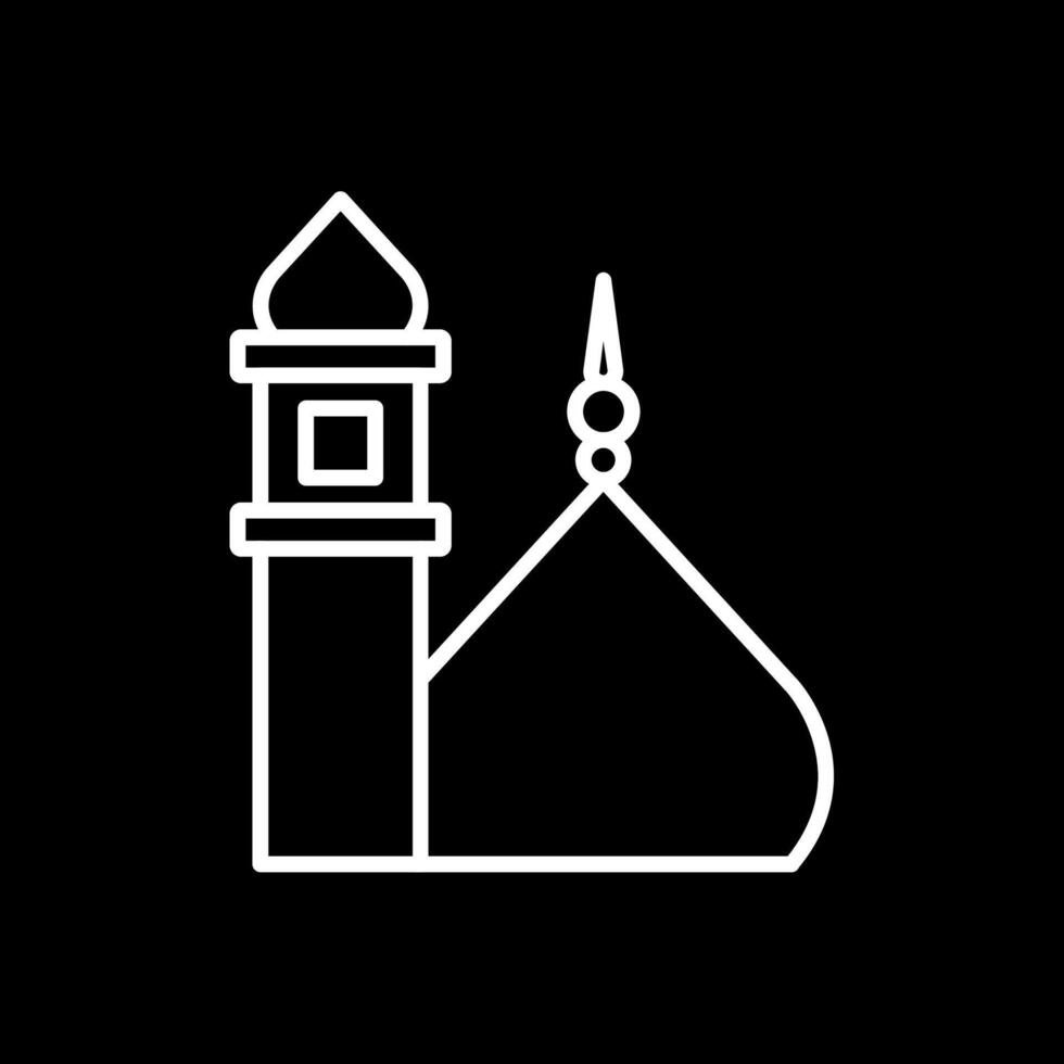 Medina Sherif Line Inverted Icon vector