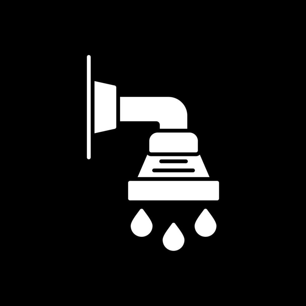 Shower Glyph Inverted Icon vector