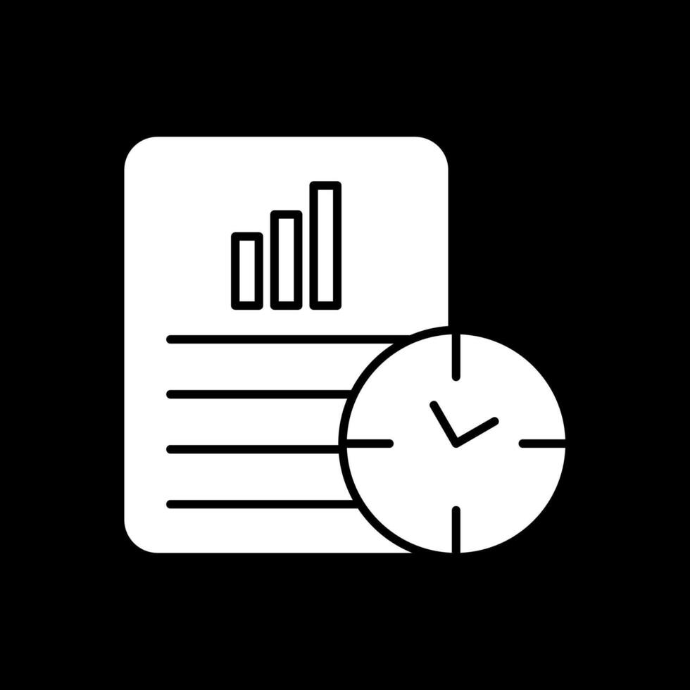 Productivity Glyph Inverted Icon vector