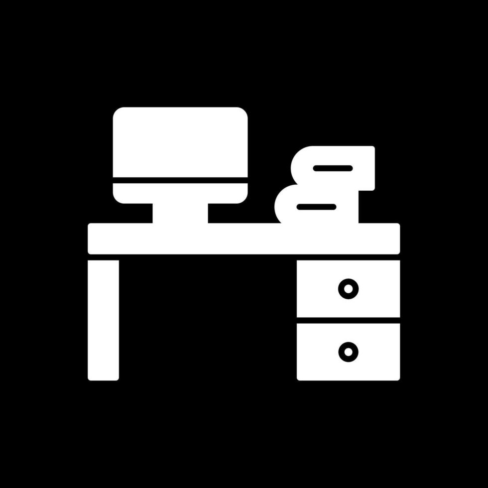 Table Glyph Inverted Icon vector