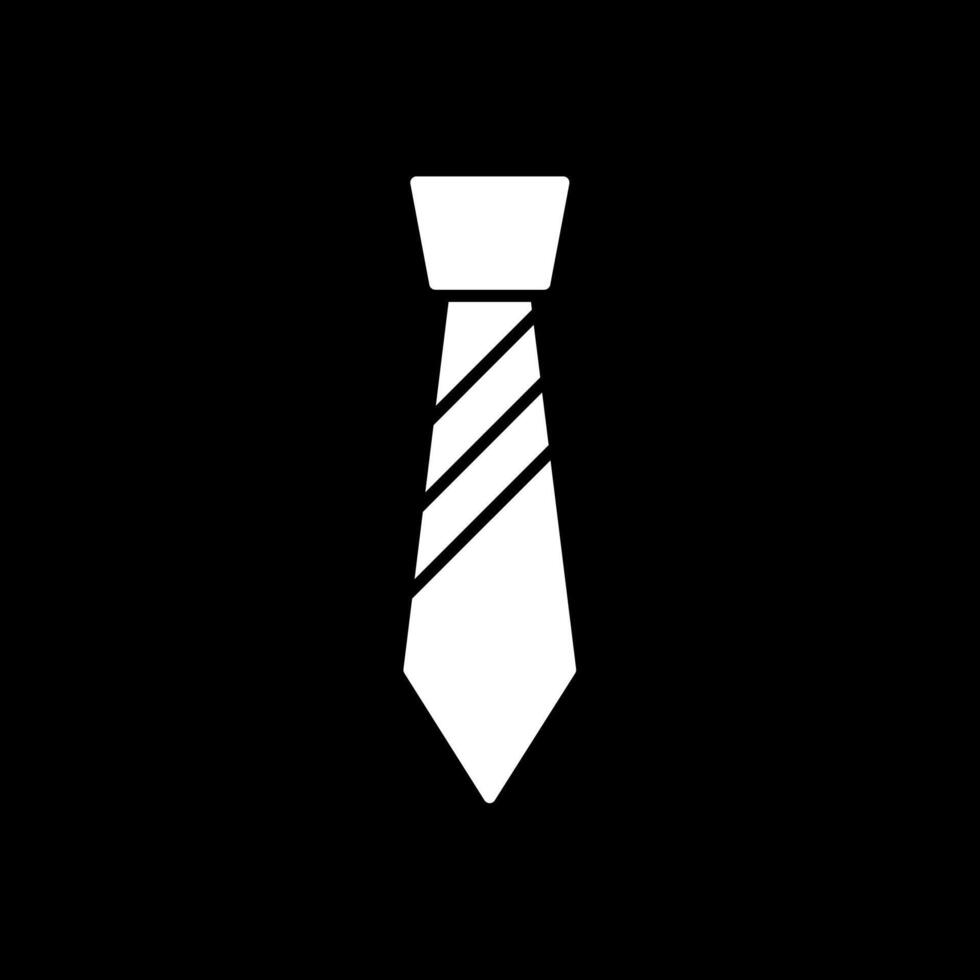 icono de glifo de corbata invertido vector