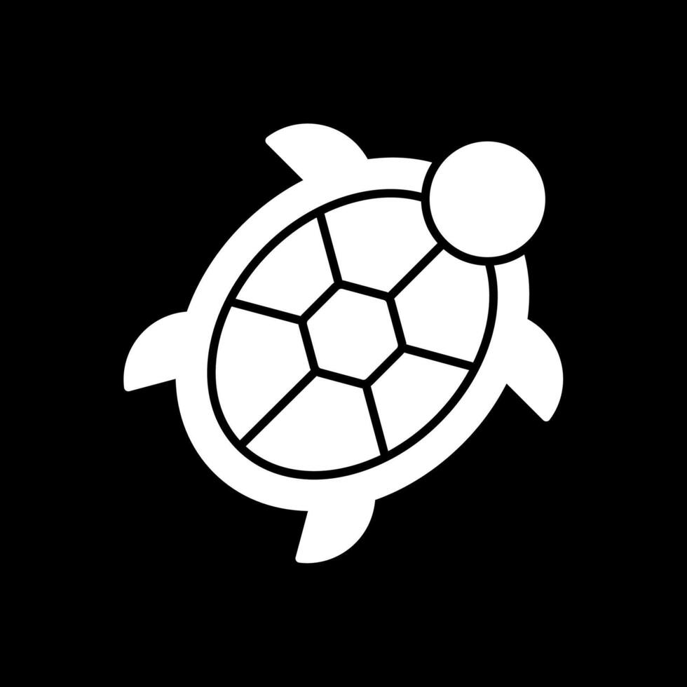 Turtle Glyph Inverted Icon vector