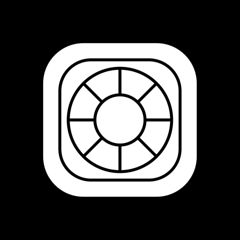 Lifebuoy Glyph Inverted Icon vector