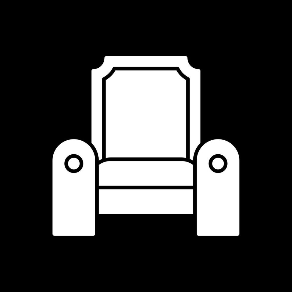 Throne Glyph Inverted Icon vector