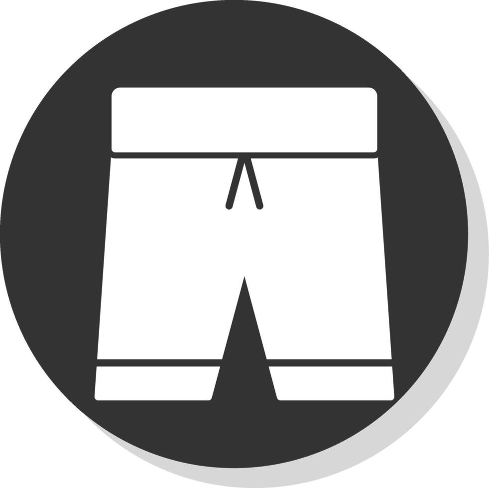 Football Shorts Glyph Grey Circle Icon vector