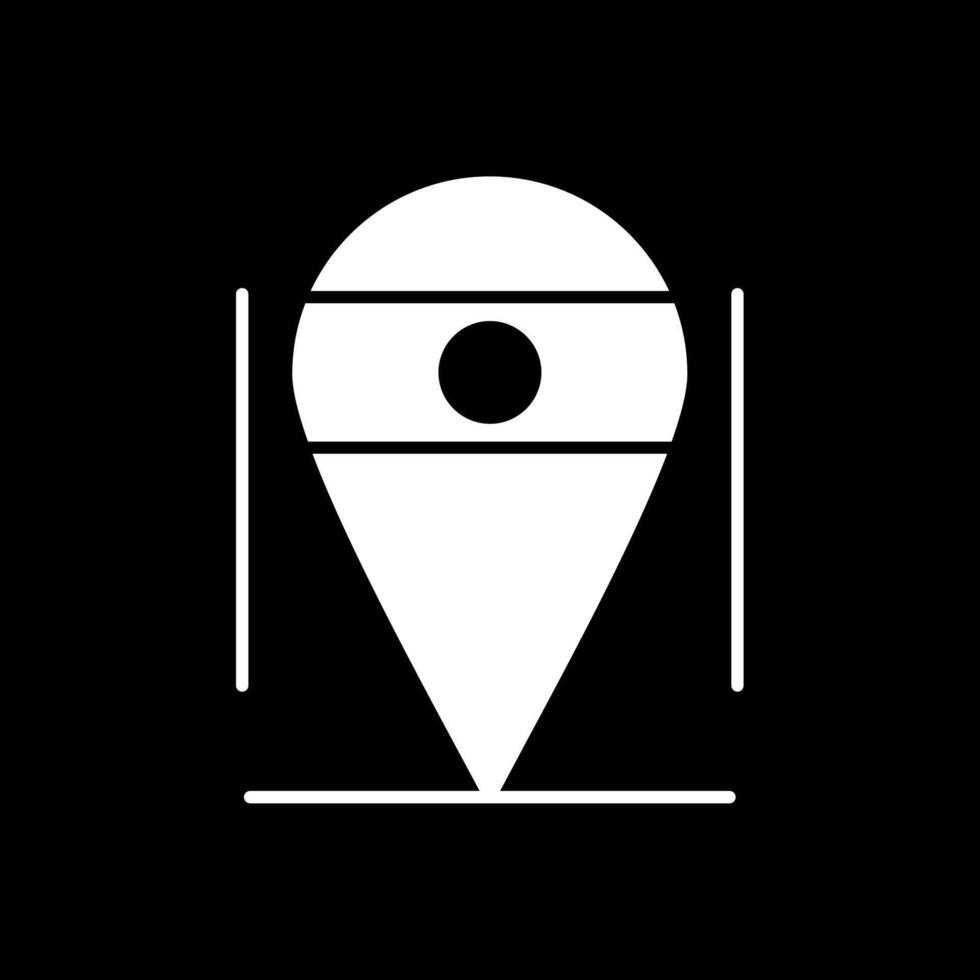Location Glyph Inverted Icon vector