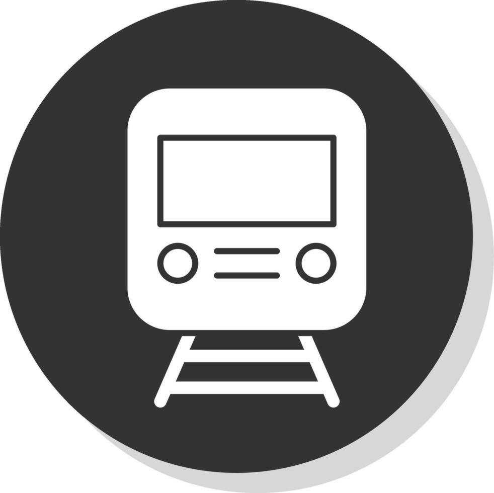 Rail Glyph Grey Circle Icon vector