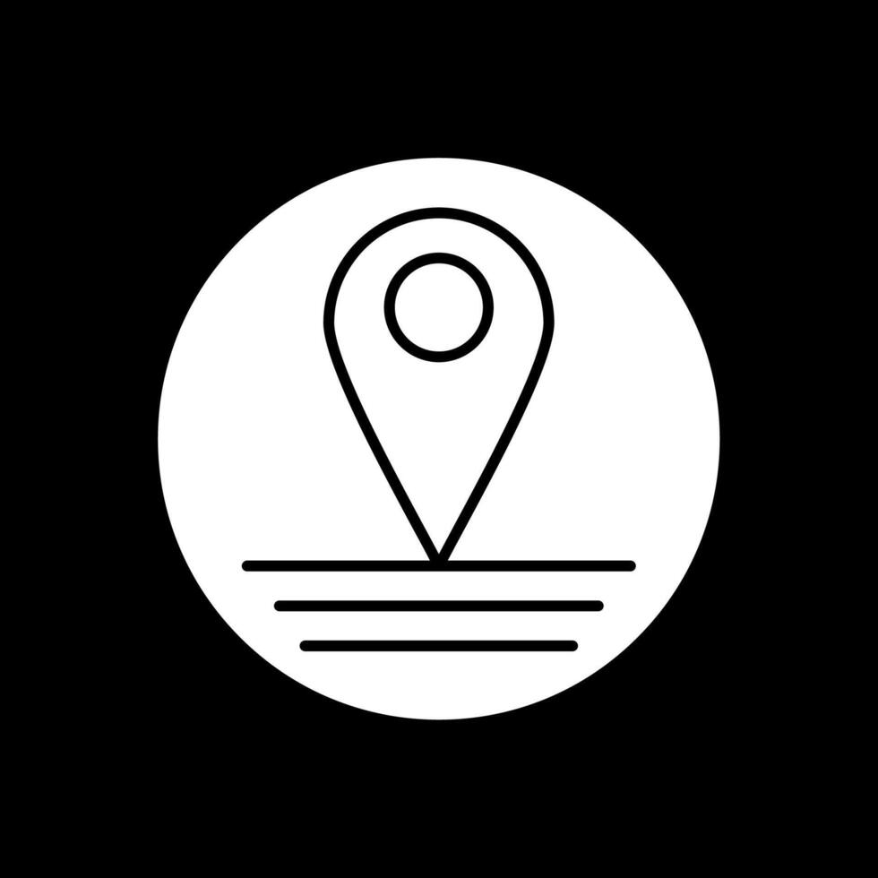 Adress Glyph Inverted Icon vector