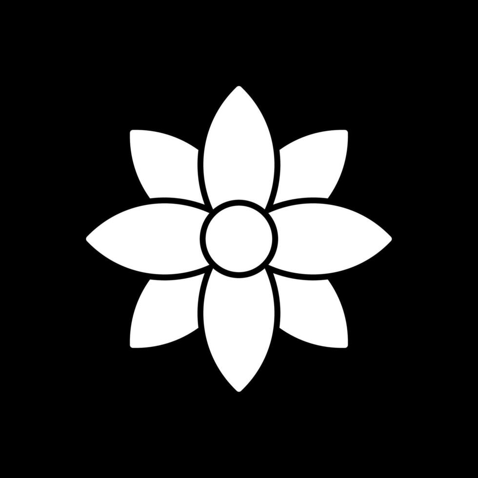 Dandelion Glyph Inverted Icon vector