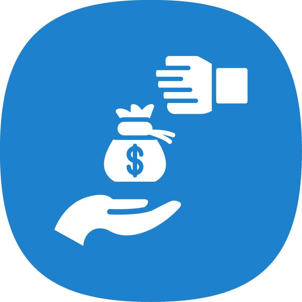 Bribery Glyph Curve Icon vector