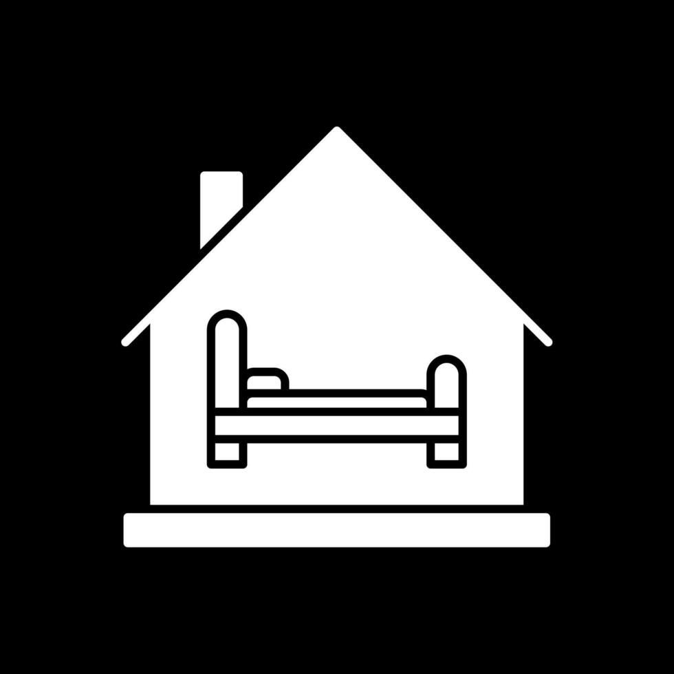 Room Glyph Inverted Icon vector