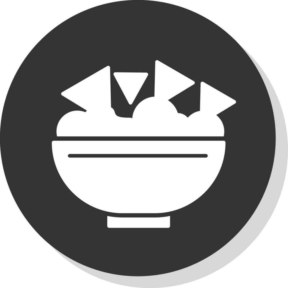 Nachos Glyph Grey Circle Icon vector