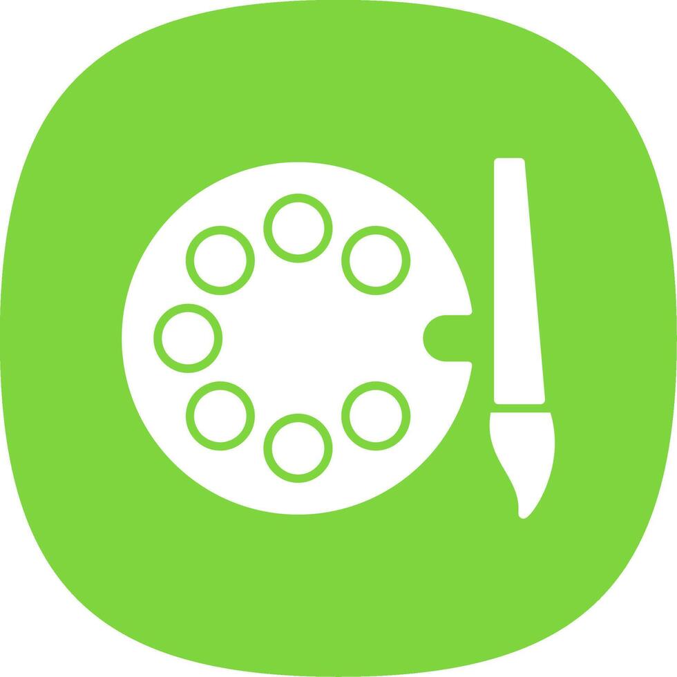 Colors Glyph Curve Icon vector