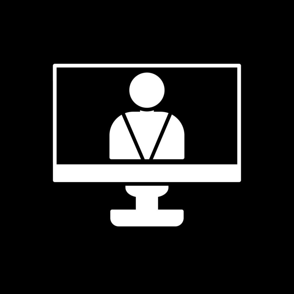 Management Glyph Inverted Icon vector