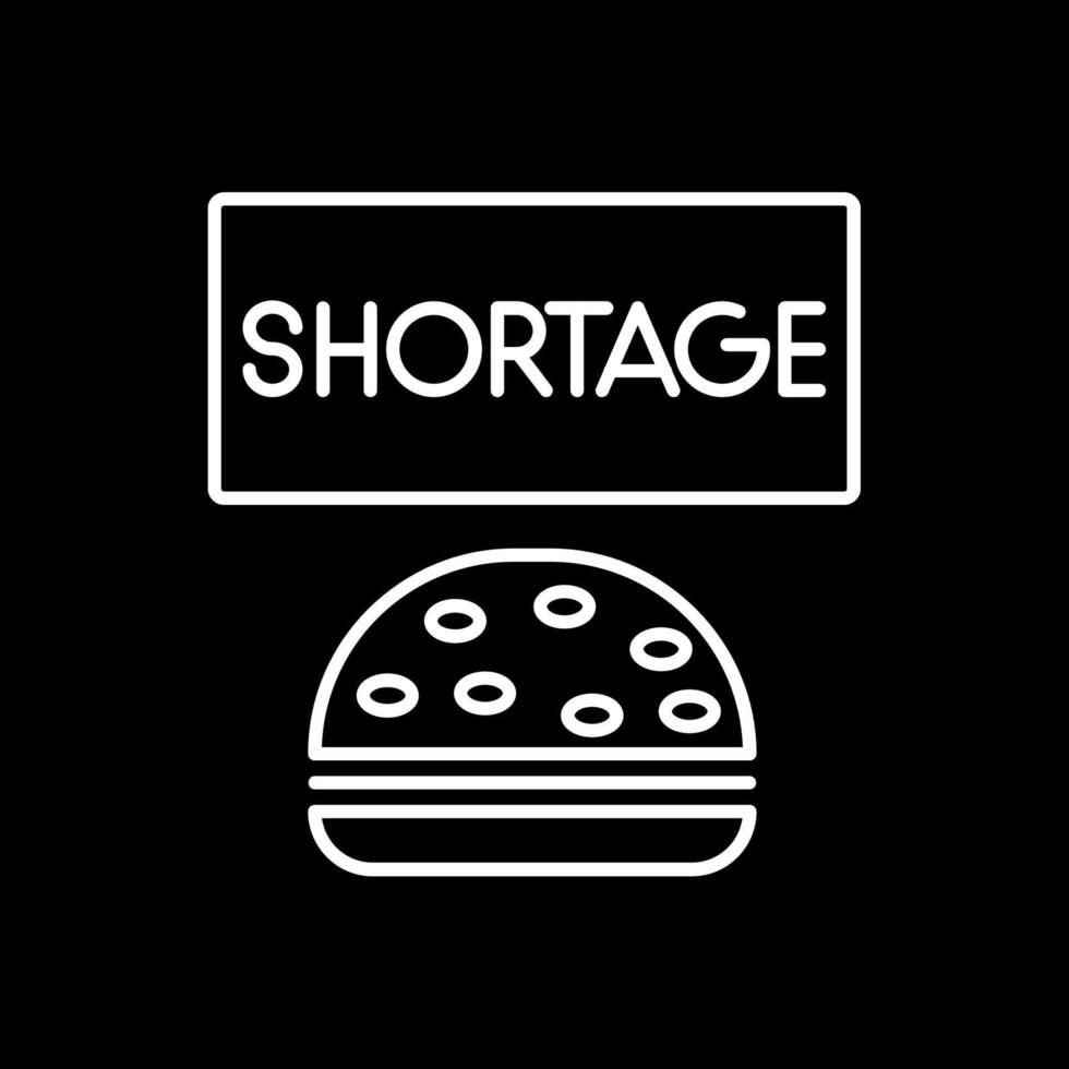 Shortage Line Inverted Icon vector