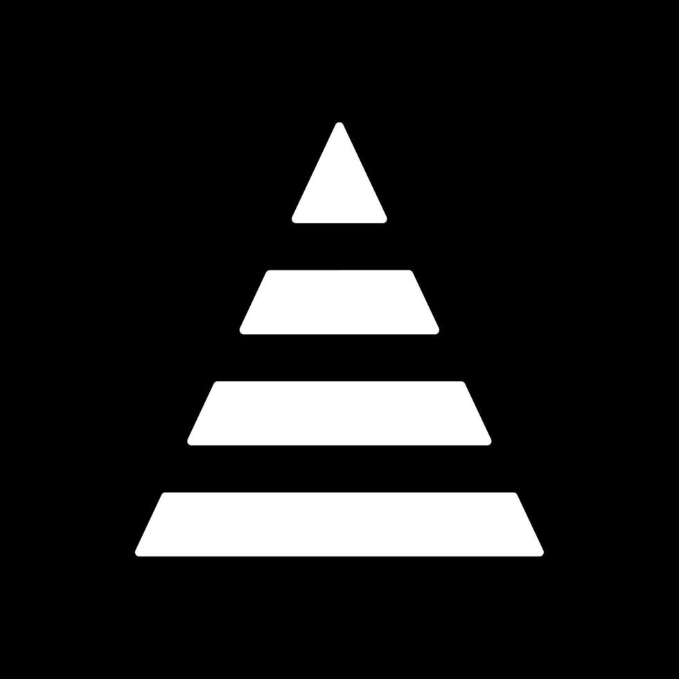 Pyramid Glyph Inverted Icon vector