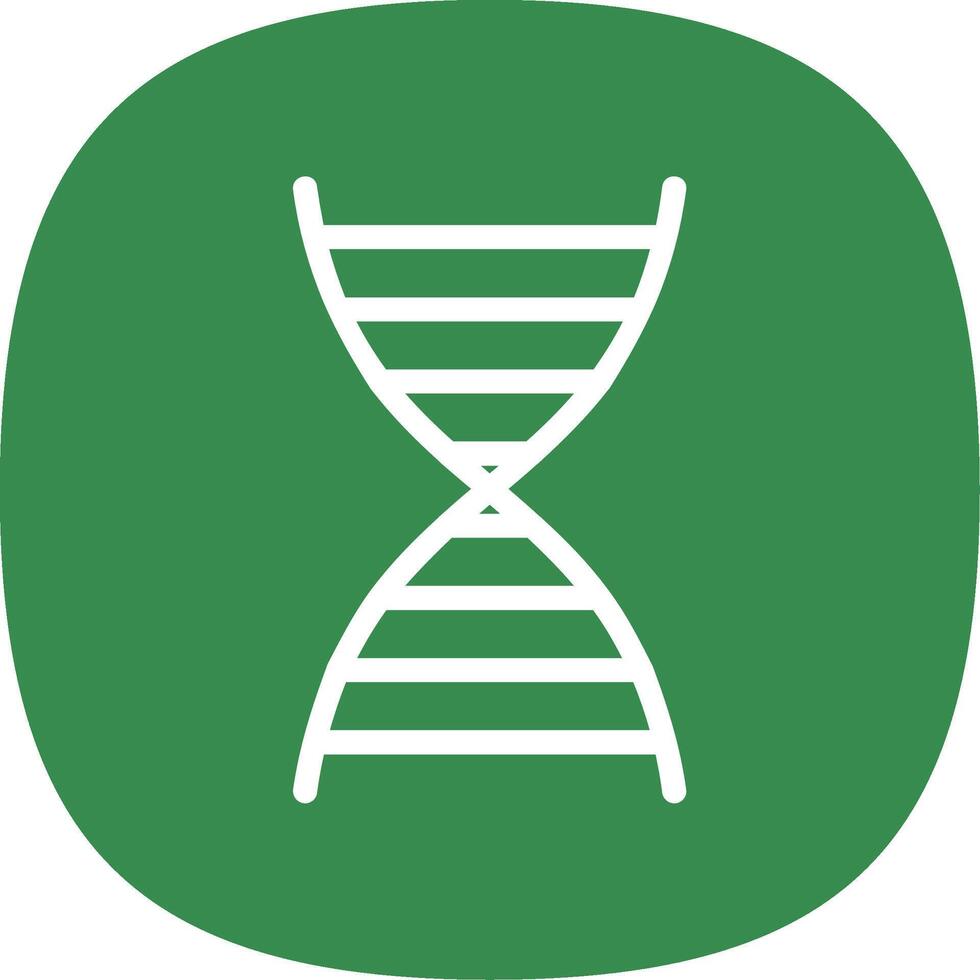 DNA Glyph Curve Icon vector