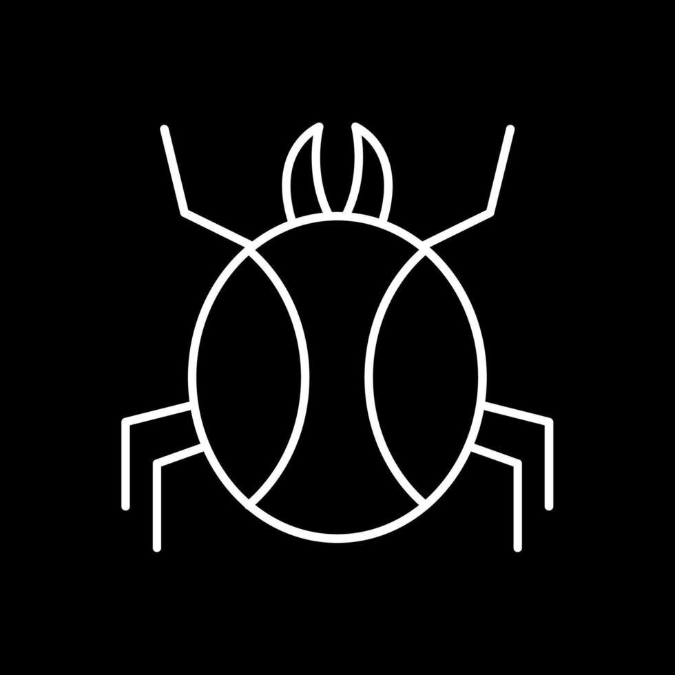 icono de línea de araña invertida vector