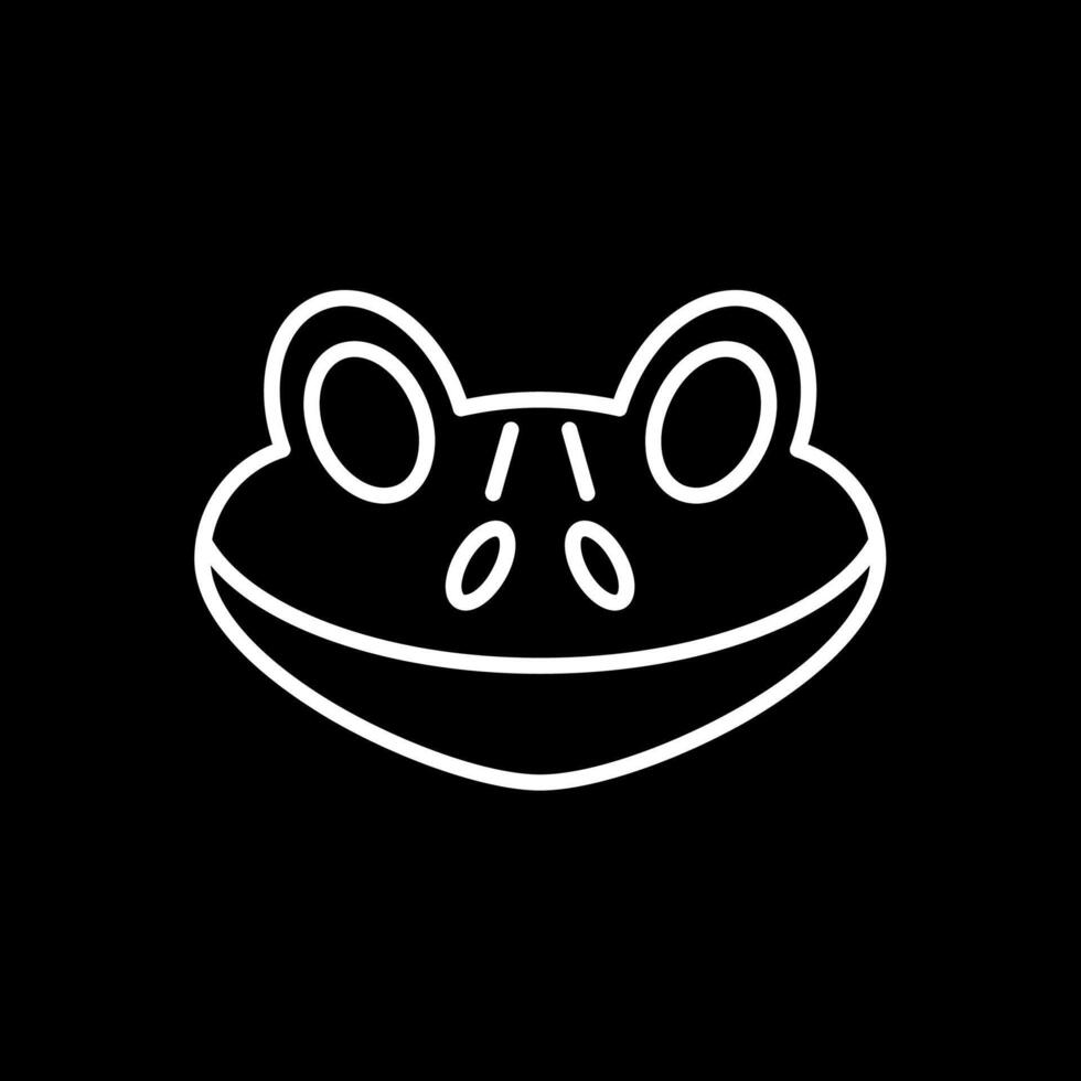 icono de línea de rana invertida vector
