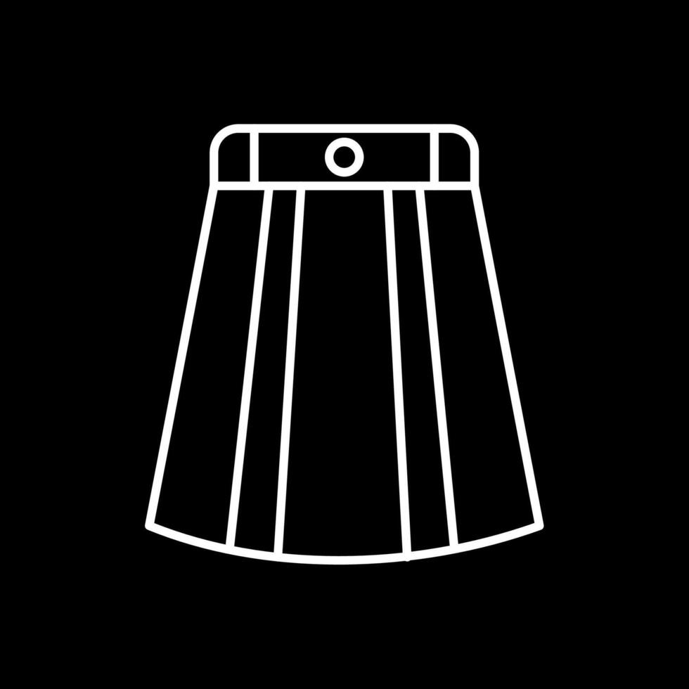 Long Skirt Line Inverted Icon vector