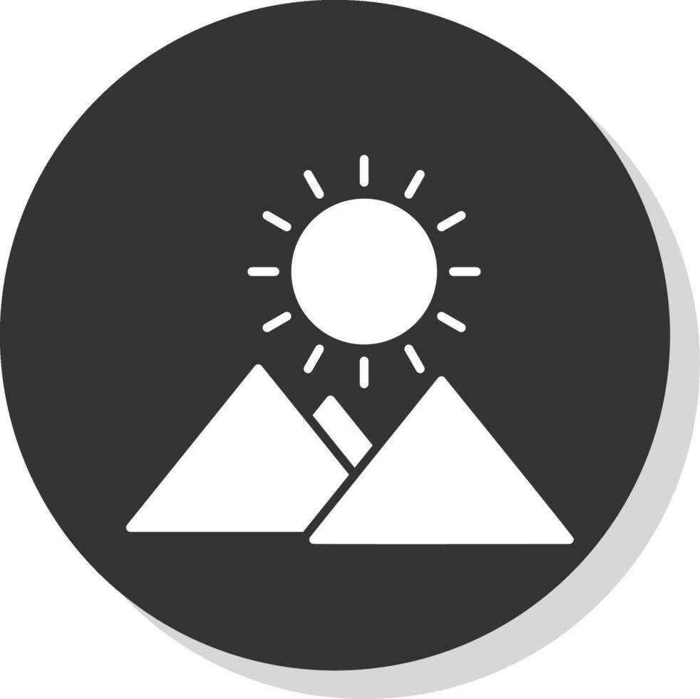 Sunrise Glyph Grey Circle Icon vector