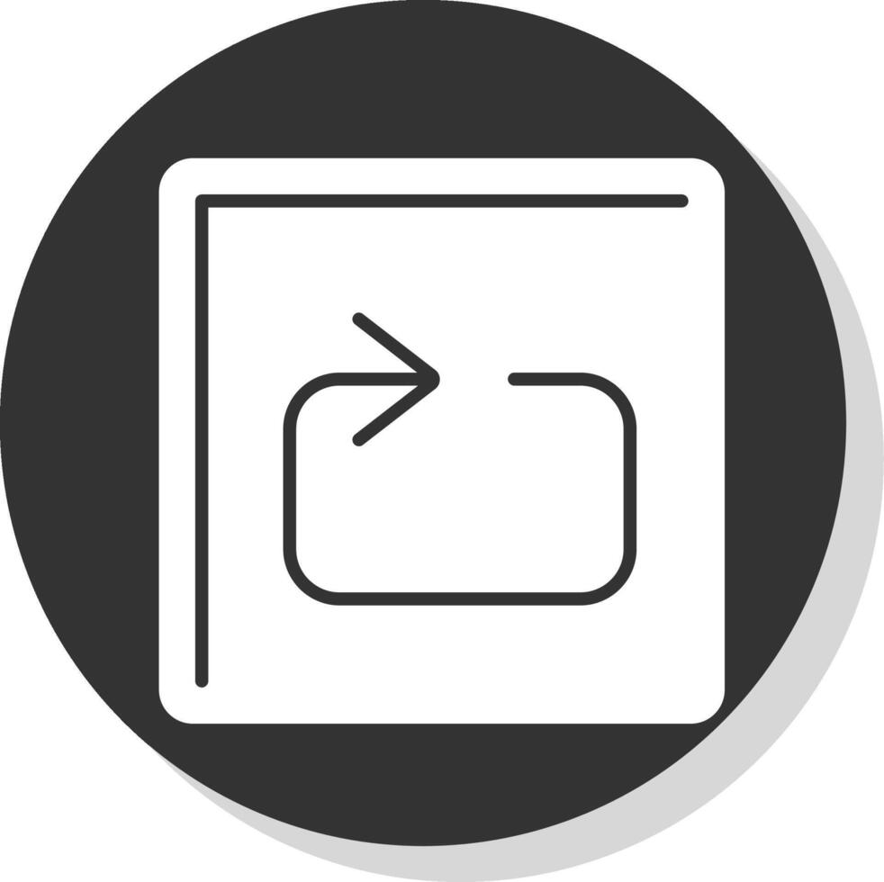 Loop Glyph Grey Circle Icon vector
