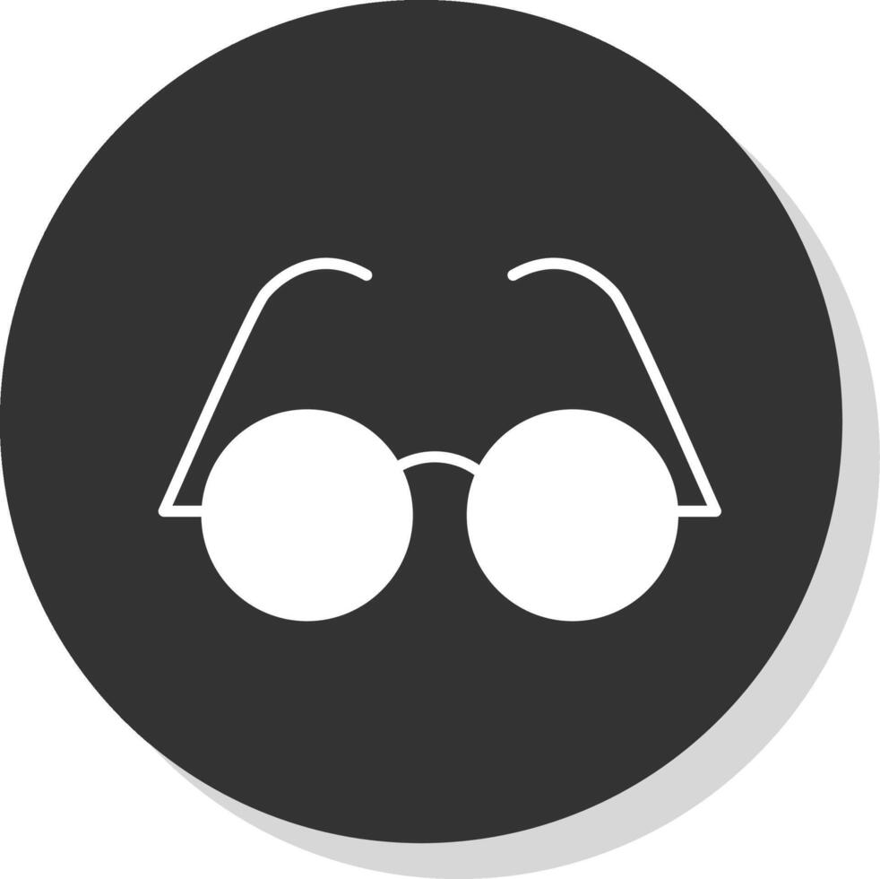 Eyeglasses Glyph Grey Circle Icon vector