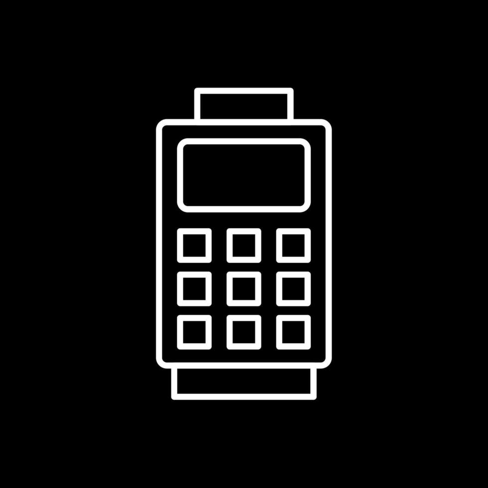 Card Reader Line Inverted Icon vector