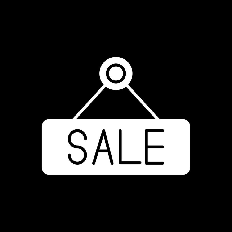 Sale Glyph Inverted Icon vector