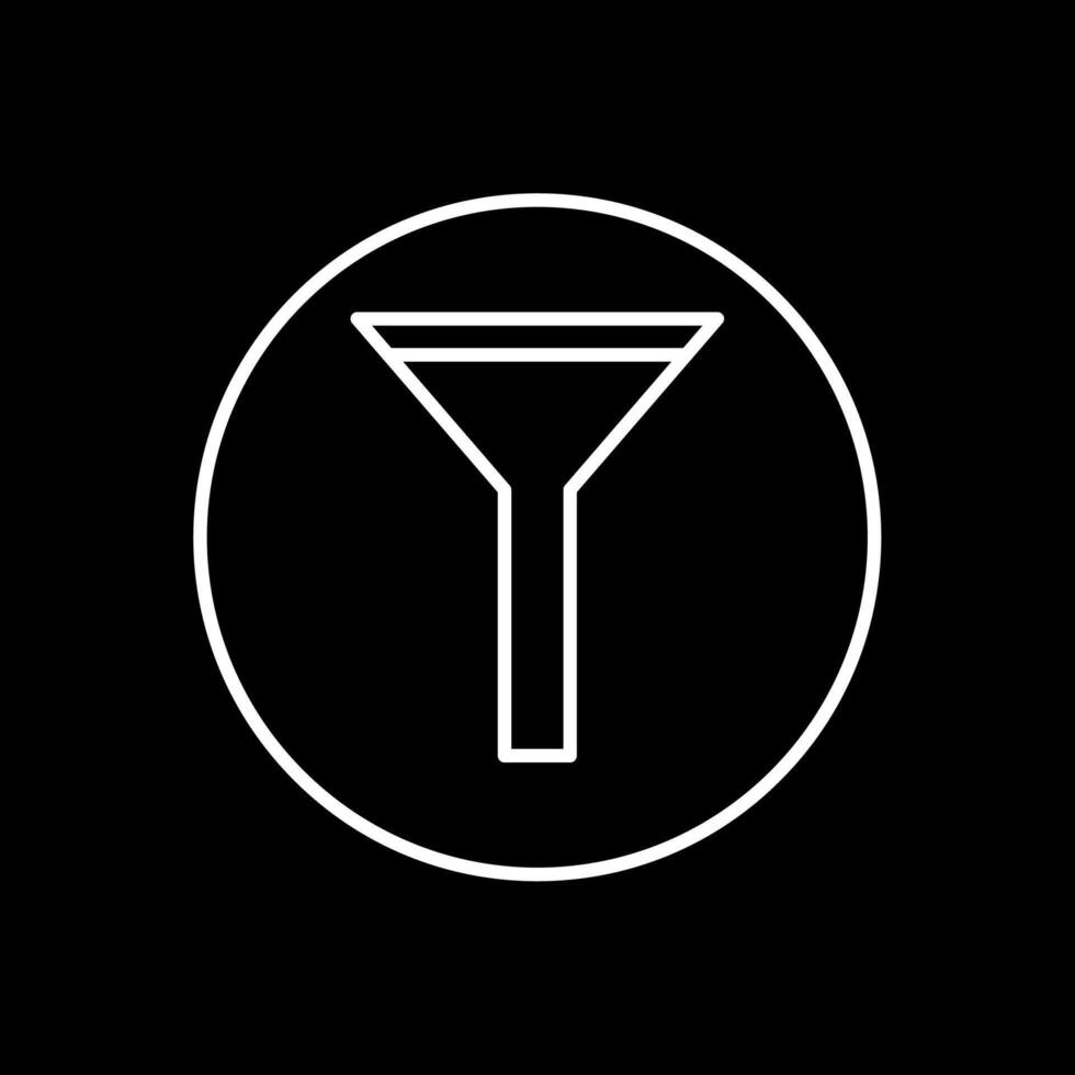 Filter Line Inverted Icon vector