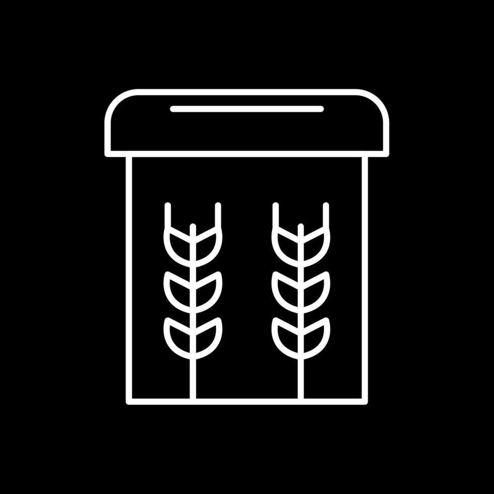 Flour Line Inverted Icon vector