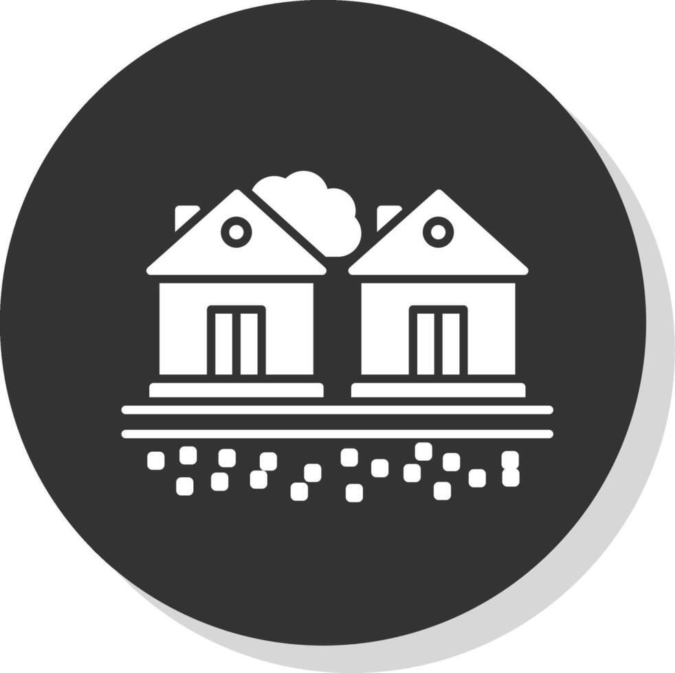 Residential Area Glyph Grey Circle Icon vector