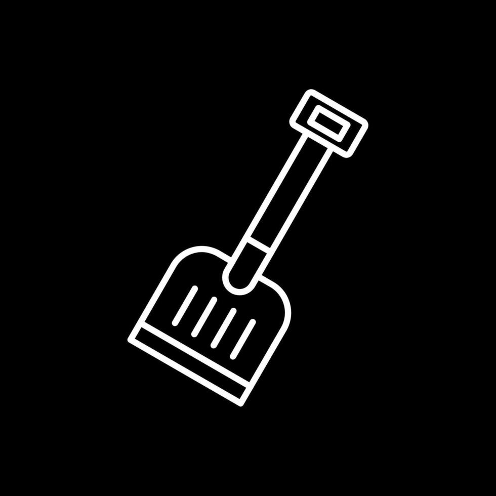 Shovel Line Inverted Icon vector