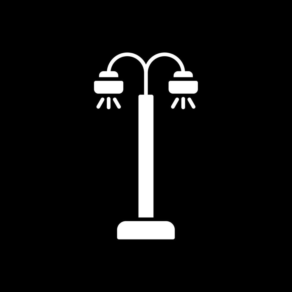 Street Lamp Glyph Inverted Icon vector