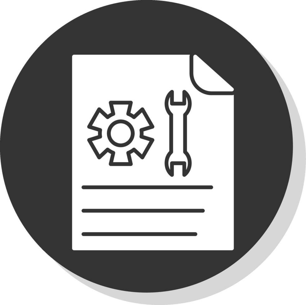 Technical Support Glyph Grey Circle Icon vector