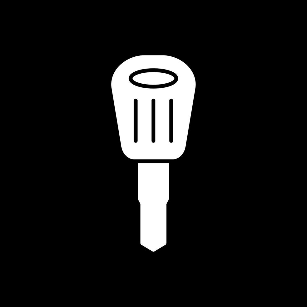 Car Key Glyph Inverted Icon vector
