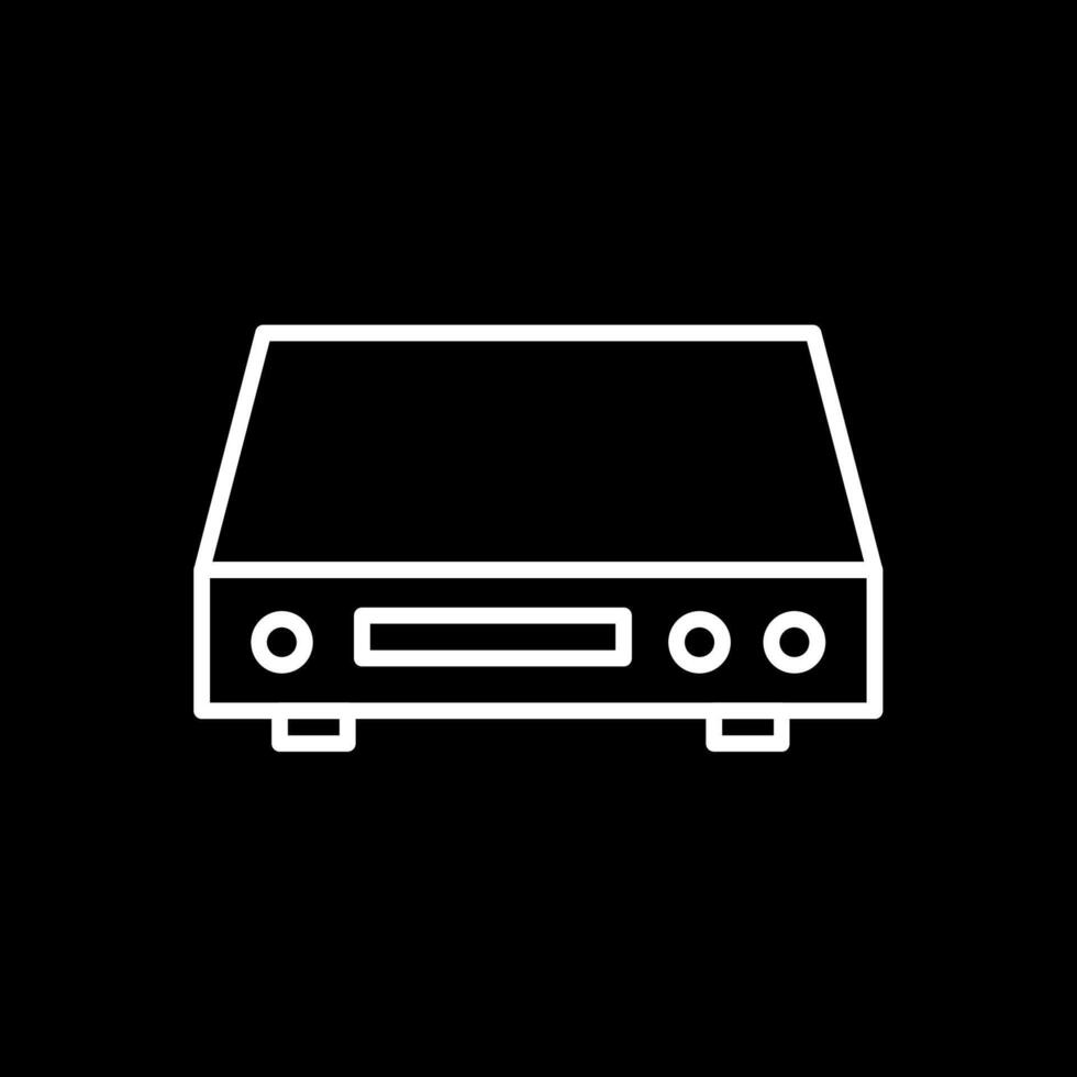 Dvd Player Line Inverted Icon vector