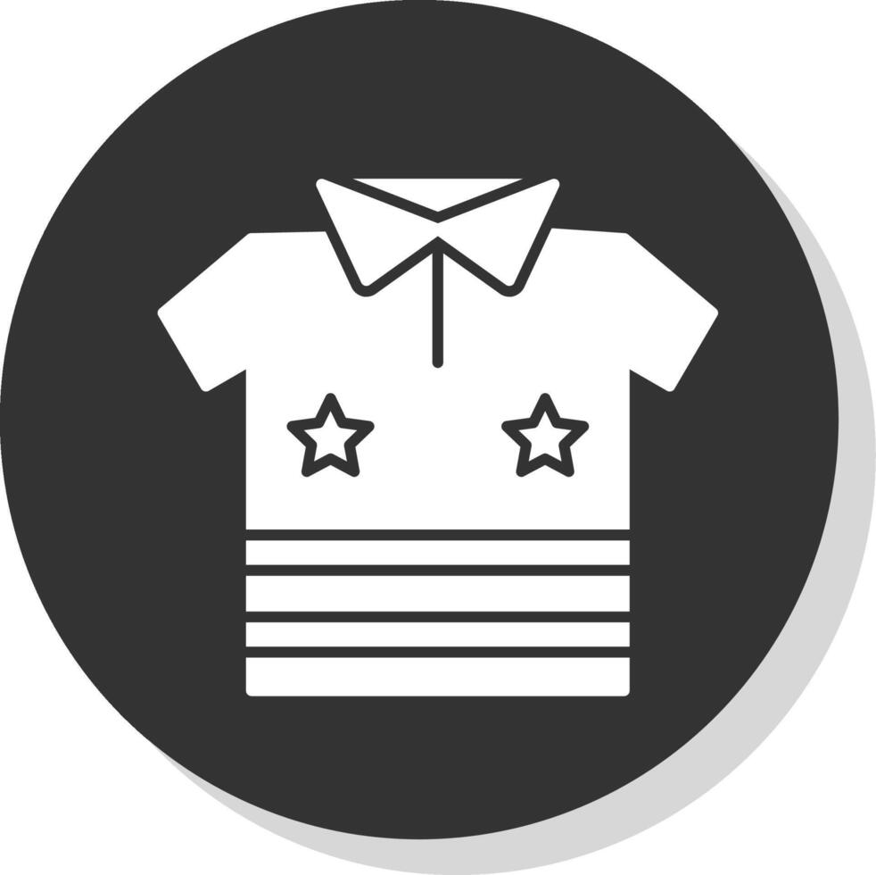 camisa glifo gris circulo icono vector