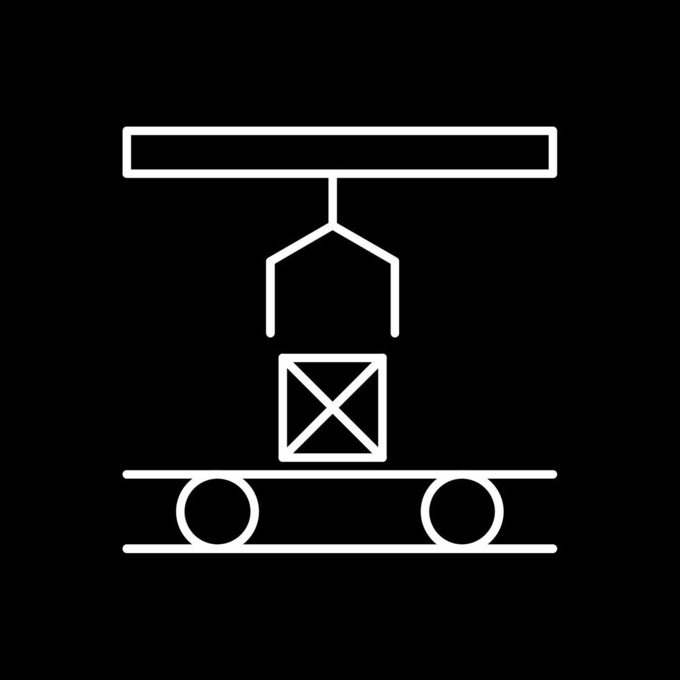 Mass Production Line Inverted Icon vector