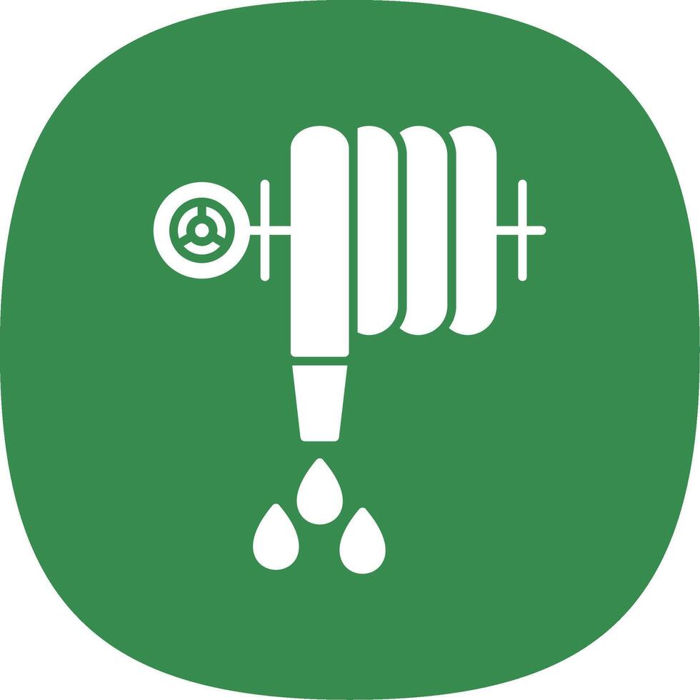 Water Hose Glyph Curve Icon vector