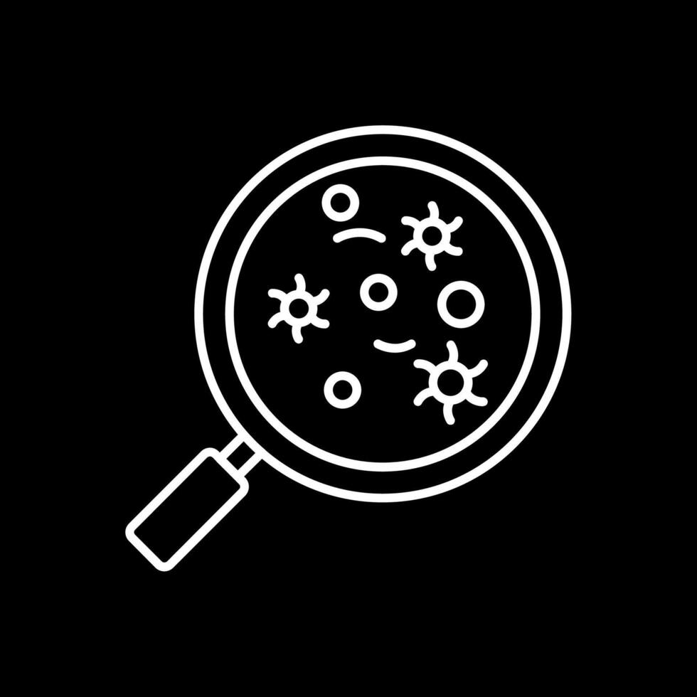 Microbiology Line Inverted Icon vector