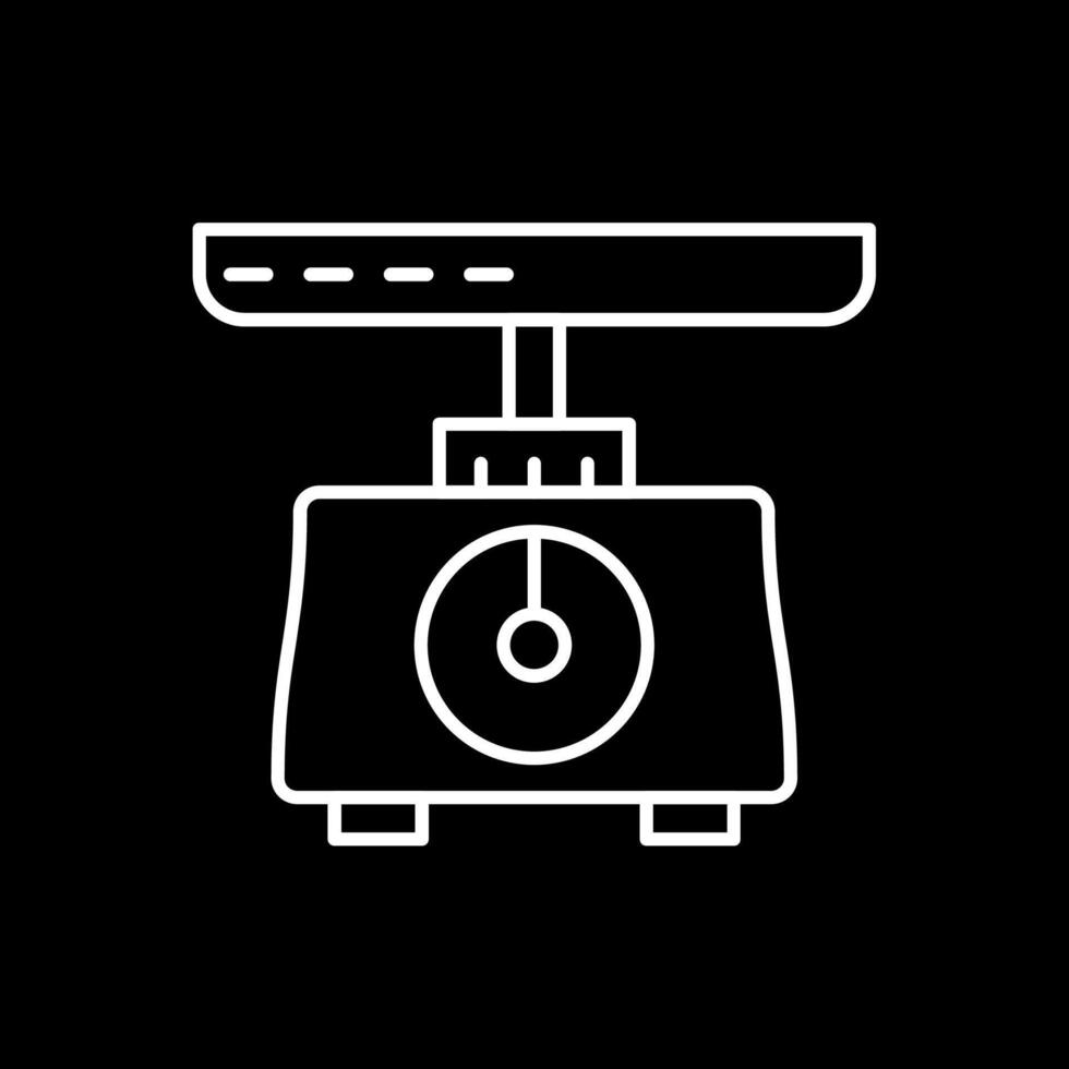 Weighing Scale Line Inverted Icon vector