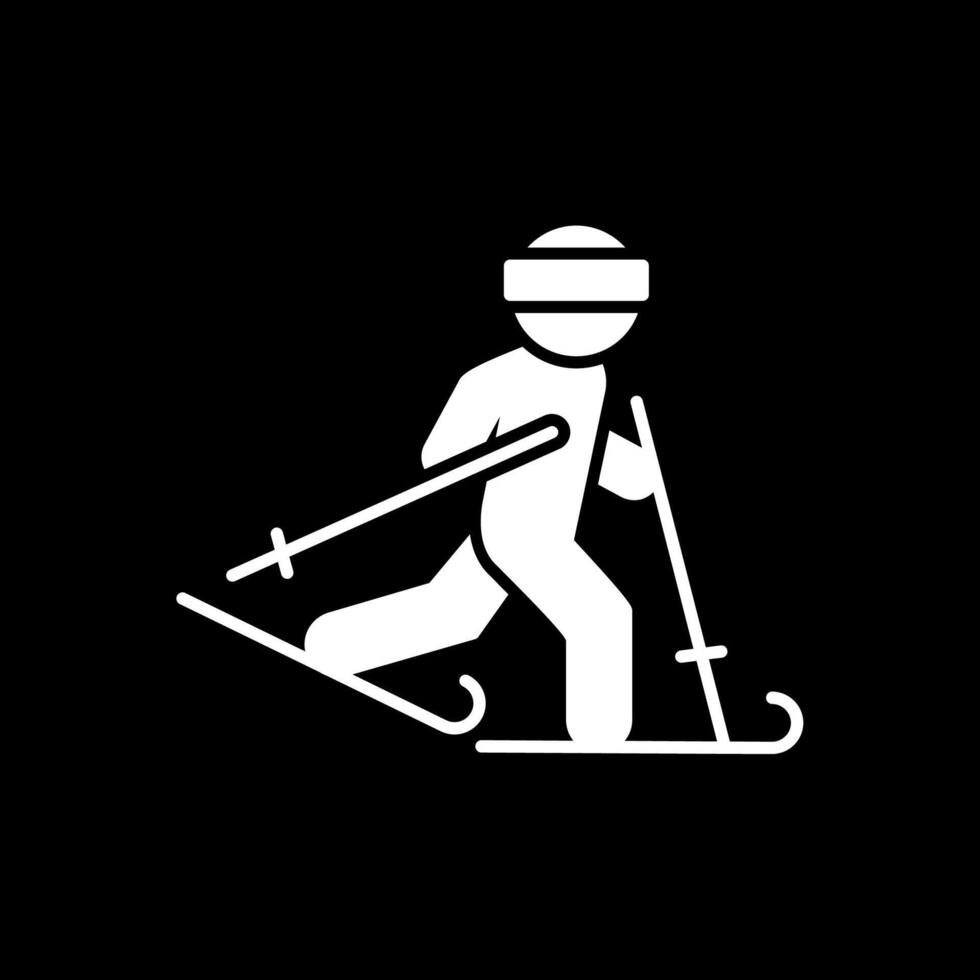 Ski Glyph Inverted Icon vector