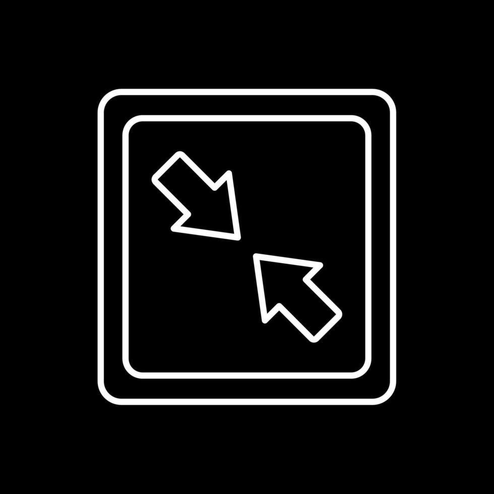 Shrink Line Inverted Icon vector